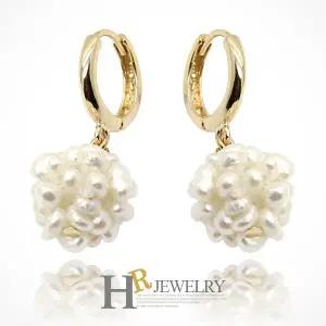 [호림쥬얼리]14K Gold 원터치 밥풀담수 히트_예쁜(HR)14K 못난이 볼 진주 원터치