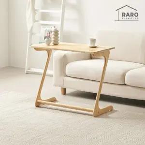 [무료배송] 라로퍼니처 클로버 원목 800 이동식 사이드 소파 테이블 협탁