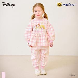 [몰리멜리] [디즈니]미녀와야수 체크플레어상하복