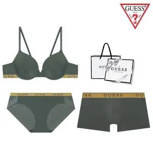 [롯데백화점]게스 [선물포장] 골드밴드 커플속옷세트 BRBPDR741DGR