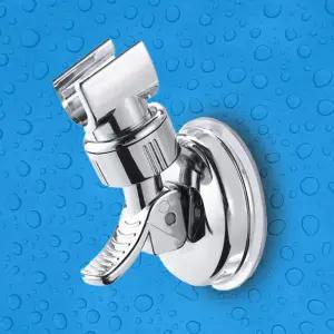 초강력 흡착식 샤워기 거치대 무타공 간편설치 각도조절 샤워걸이 홀더