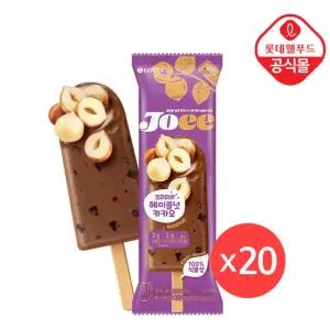 [롯데] JOEE 크리미 아이스 바 헤이즐넛 카카오 20개