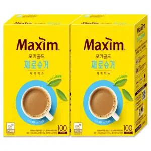 맥심 모카골드 제로슈거 커피믹스 100Tx2개