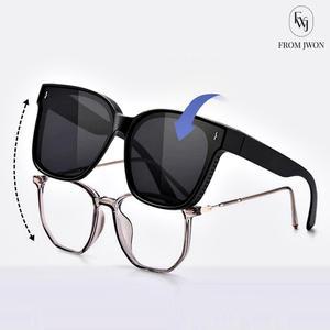 탈부착 선글라스 안경 위에 쓰는 썬글라스 편광 클립 패션 골프 운전 스포츠