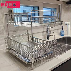 [NS홈쇼핑]에넥스 올스텐 304 샤인 식기건조대 2단 컵건조대 싱크선반[35244607]