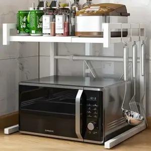 전자레인지 선반 거치대 2단 다이 수납장 화이트