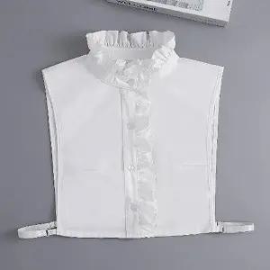 [셀러허브 1]OHS CAFE9854 레이스 차이나 코튼 페이크 블라우스