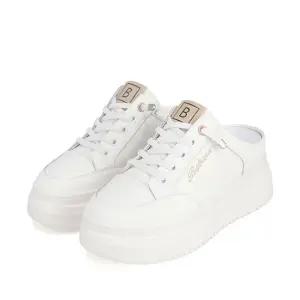 [본사운영] BABARA 소가죽 여성뮬스니커즈 3.5cm_BBG174