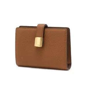 [헤지스](대구신세계)[H-NUT] 브라운 H-NUT 장식 소가죽 반지갑 HIWA5F630W2