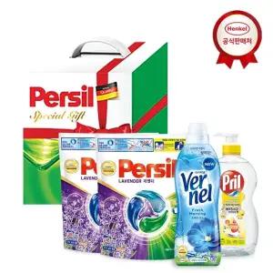 헨켈 선물세트 퍼실 디스크 38개입 2팩+버넬0.9L+프릴700ml