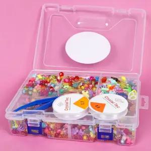 2단 구슬 꿰기 세트/대용량비즈/비즈대용량/악세사리만들기/비즈놀이/팔찌재료/구슬비즈/비즈데코