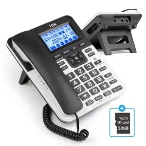 아이텍1000 디지털 자동 녹음기 전화기 32GB SD카드/일반/유선/집전화기/벽걸이/전화/가정용/사무용/사무실