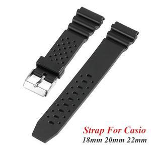 18mm 20mm 시계 밴드 카시오 교체 손목 스포츠 스트랩 통기성 방수 시계줄에 대 한 플라스틱 고무