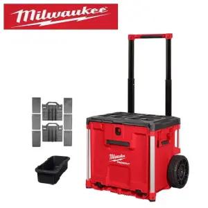 밀워키 팩아웃 롤링 공구함 48-22-8420 캐리어 공구수납 공구통 트레이,칸막이 포함
