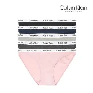 갤러리아 캘빈클라인 언더웨어 여성 팬티 5장 세트 속옷 코튼 QP3281O-401