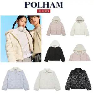 [폴햄키즈](마산점)여아) 배색 카라 퀄팅 점퍼PKF4JP2020, 후드 탈부착 퀼팅 점퍼PKF4JP2510