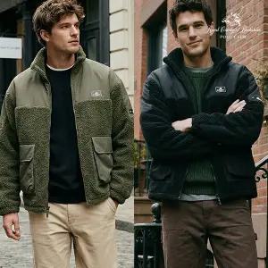 [RCB POLO CLUB]RCB폴로클럽 남성 헤비 우븐패치 플리스 점퍼