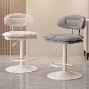 높은 화장대의자 스툴 높이조절 레더 인테리어 자취방 화이트
