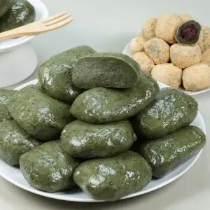 소소락 저당 쑥개떡 1kg+쑥찹쌀떡 1kg. 국내산 찹쌀, 해풍쑥, 개별포장.