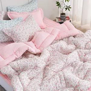 겨울 이부자리 차렵이불 국산 슈퍼싱글 2컬러 퀄팅 플라워