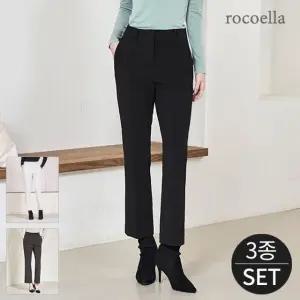 [로코엘라] 크루디 스트레치 밴딩 여성 웜기모 팬츠 3종세트
