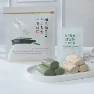 제주해풍쑥 현미찹쌀 인절미 40개입+산양유 콩고물 2팩