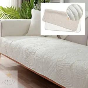 소파 팔걸이 등받이 패드 논슬립 코튼 커버 베이지