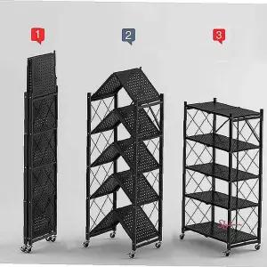 이동식선반 바퀴 수납장 달린 철제 트레이 5단 틈새 진열대 간식 슬림 세탁실 서랍장 폴딩 원터치wxy816