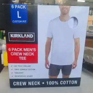 커클랜드 반팔 면티 6매 라운드 티셔츠 남성 면 무지 기본티