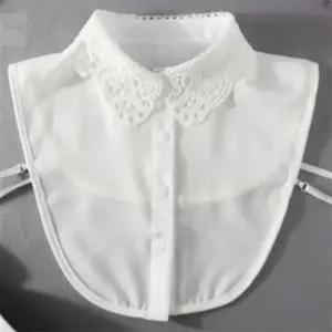 올마켓 셔츠 악세사리 1-레이스-화이트 페이크카라 블라우스 레이스카라