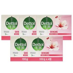 데톨 항균 비누 스킨케어 100g 4입 X5개