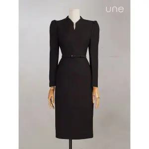 [하프클럽/윈]UNE럭셔리펄 키홀넥 원피스