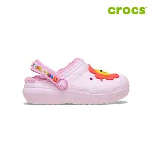 [하프클럽/크록스]클래식 라인드 데이지 클로그 토들러 아동 털샌들 211635-6Z