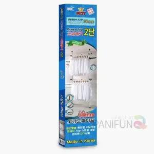 [하프클럽/]의류 정리용 2단 폴딩 행거 38mm 드레스룸 옷걸이 기둥형