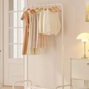 [하프클럽/]심플 화이트 튼튼한 수납 옷걸이 철제 행거 이동식 트롤리 정리