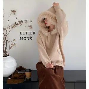 버터모네 퍼카라 후드 집업 가디건 니트 스웨터 아우터 봄 가을 겨울 루즈핏 데일리 집업가디건 니트집업