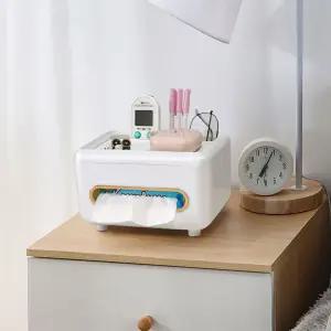 감성 인테리어 핸드폰 거치대 각티슈케이스화장지 휴지 리모컨수납 사각 다용도함 거실 원목 북유럽 주방용