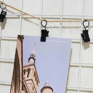 고리 링 집게 블랙 10P 사진걸이 포토홀더 벽꾸미기 WEC9E0B