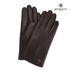 [롯데백화점]메트로시티 체크파이핑 여성 가죽장갑 MGLJ-L500