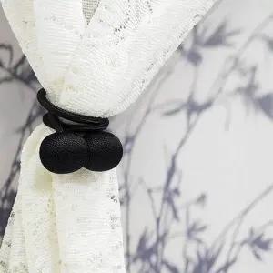 커튼 자석 타이 타이백 홀더 원형 컬러 커텐끈 WECA834