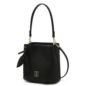 [닥스](센텀시티점)DCBA6E332BK 블랙 DD로고 소가죽 숄더백