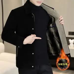 남자 코디 겨울 자켓 블레이져 숏 모직 코트 캐주얼 기모 추동 블랙 힛템
