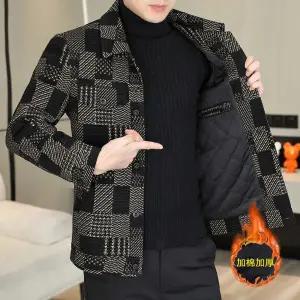 남자 코디 겨울 자켓 블레이져 재킷 상의 추동 모직 코트 캐주얼 숏 힛템