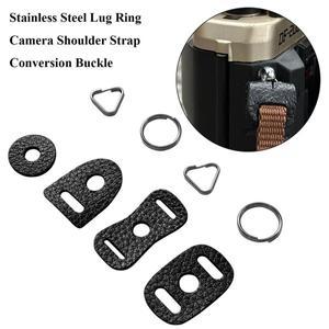 하이 퀄리티 스테인리스 스틸 러그 링 카메라 숄더 스트랩 가죽 보호대 커버 미러리스 액세서리 10 스타일