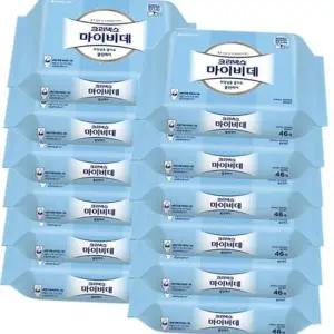 화장실 크리넥스 마이비데 물티슈 리필 46매x12팩/클린게어