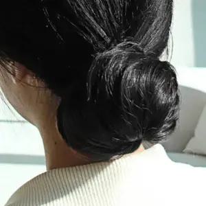 한복 올림머리 가발 블랙 한복 묶음머리
