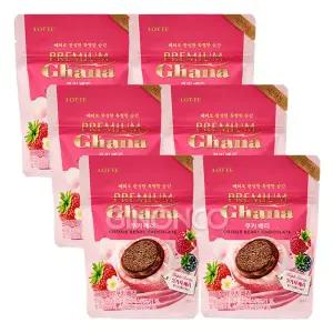 롯데 프리미엄 가나 쿠키 베리 67g x6 초콜릿 신상한정 딸기 라즈베리 복분자