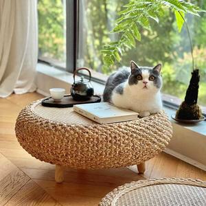 테이블 라탄 좌식 소형 01 원목 미니 티테이블 다다미 원형 원탁 낮은