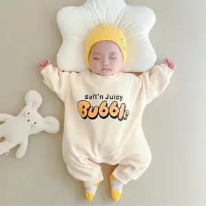 [엠케이] 크림버블 기모 긴팔 우주복 304504