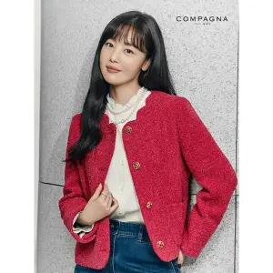 [꼼빠니아]모혼방 스칼럽 카라 크롭 자켓 CW23JK2102017A_P411400355